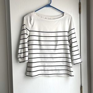 White & black striped shirt
